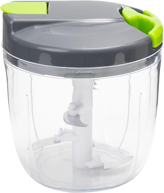 Sifenma Manual Food Processors & Chopper with Cover and Handle, Manual Onion Chopper Slicer Cutter, Vegetable Chopper, Suitable for Garlic Carrots Onions Peppers Fruits Mincing.(900ML)