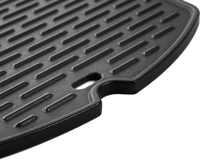 7582 Q1200 Griddle Full Size Grill Replacement Parts for Weber Baby Q Q100 Q120 Q140 Q1000 Q1400 Flat Top Griddle Insert 6558 7644 51010001 386002 516002 Accessories Cast Iron Reversible Griddle Plate