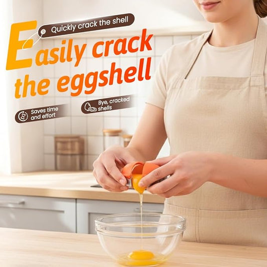 Stainless Steel Egg Shell Cutter, 2026 Handheld Opener for Raw & Hard Boiled Eggs, Easy Cracking & Peeling Kitchen Tool (3, Yellow)