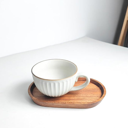 Mini Serving Trays for Parties, Small Decorative Tray for Tea&Coffee, Oval Wooden Plates for Serving Food for Appetizer&Vegetables for Bathroom 7.8"×4.6" (Acacia, Set of 2)