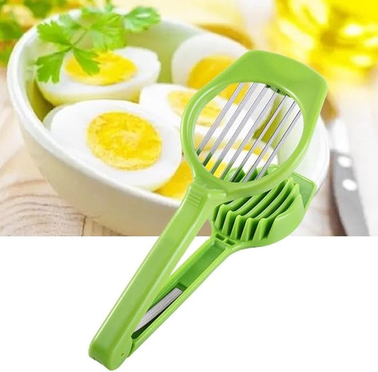 2pcs Stainless Steel Egg Slicer Fruit Cutter,Handheld Mushroom Kiwi Divider Egg Split Device,Strawberry Cheese Cutter Multifunction Slicing Mould