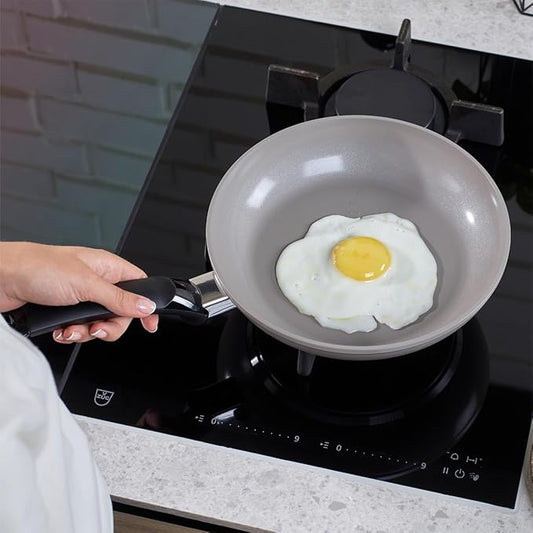 Fissler Ceratal Classic Ceramic 8 Inch Non-Stick Frying Pan, Warm Grey, Made without PFAS