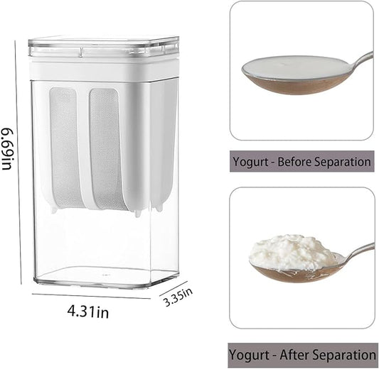 1100MLGreek Yogurt Maker - Ultra Fine Yogurt Strainer ,Reusable Rice Tea Juicing Food Sieve Strainer(M)