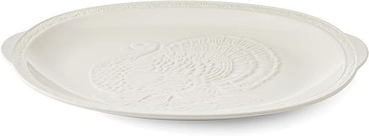 Mikasa Italian Countryside Thanksgiving Turkey Large Serving Platter, 18 Inch