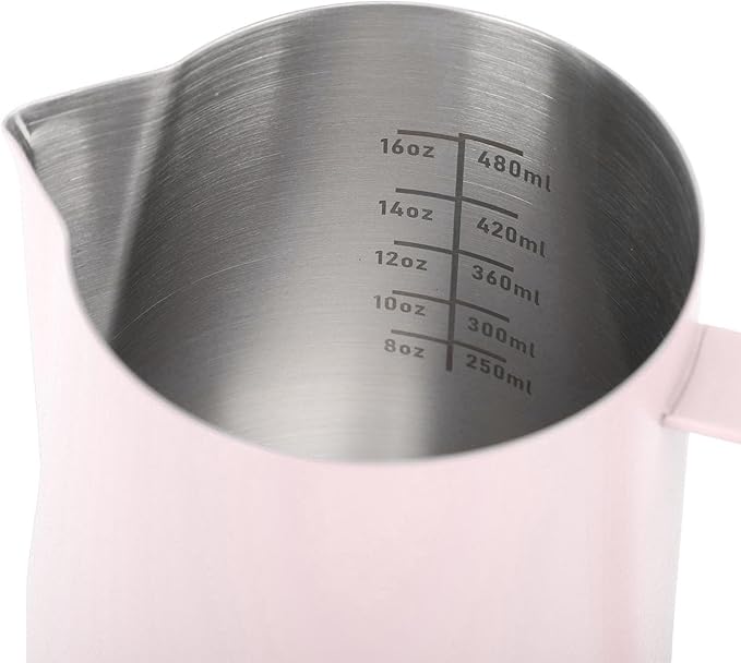 Stainless Steel Measuring Cup With Handle and Pour Lip - Metal Pitcher Set With Spoons for Kitchen Cooking and Baking - Food Grade