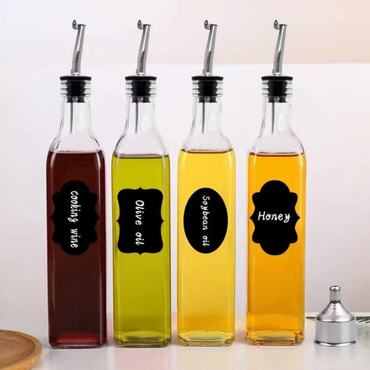 8 Pack 17oz Olive Oil Dispenser Bottle,Oil Dispenser for Kitchen, Cooking Oil Dispenser,Vinegar Cruet Bottle with Pourers