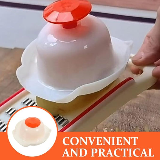 Garneck Food Safety Holder for Mandolin Slicer or Grater, Finger Anti-Cut Protectors for Vegetable Grater Peelers Food Slicer Cutter Finger Guard for Mandoline Slicer Cutting Beige
