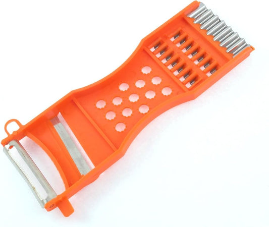 uxcell Kitchen Multifunction Vegetable Fruit Grater Slicer Peeler Shredder Carving Tool 6.7 Inch Long