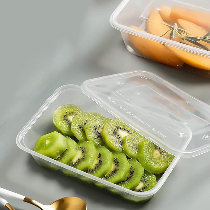 16oz Disposable Food Storage Containers with Airtight Lids, 50Pcs Reusable Deli Meal Prep Containers, Leakproof, Microwaveable, Dishwasher & Freezer Safe