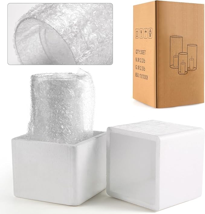 24 PCS Hurricand Glass Candle Holders, Clear Glass Cylinder Vase for Centerpieces Wedding Party Decoration