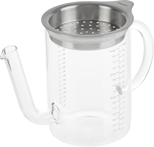 Norpro Glass Gravy Separator with Strainer