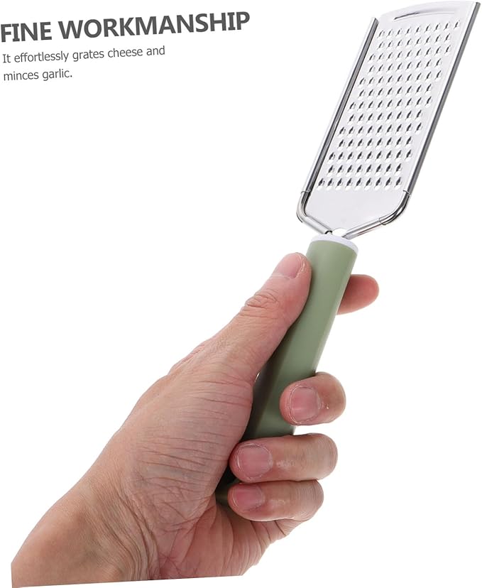 Stainless Steel Garlic Shredder and Zester 1-Piece Multifunctional Kitchen Tool for Garlic Ginger and Cheese Easy to Use Peeler and Cleaning Brush