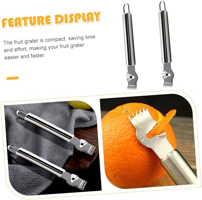 2pcs Multi-functional Lemon Grater Squeezer Potato Zester Fruit Grater for Kitchen Use
