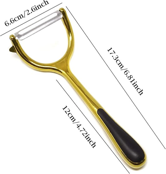 Honbay 1PCS Stainless Steel Golden Y Vegetable Fruit Peeler for Home Kitchen (Gold)