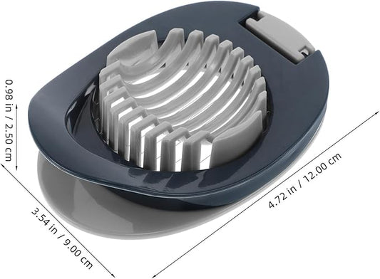 PRETYZOOM Egg Slicer Egg Dicer Navy Multipurpose Kitchen Cutter Petal and Slice Function Food-grade Plastic and Cooking