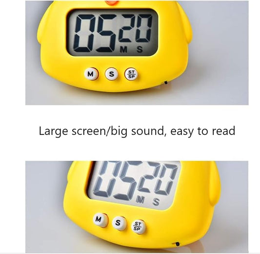 Kitchen Timer, Cute Cartoon Animal Countdown, Digital Cooking Timer with Magnetic, LCD Large-Screen Visual Clock, Hangable Alarm Clock with Stand,for Cooking Bake Sport Game (Timer-XG)