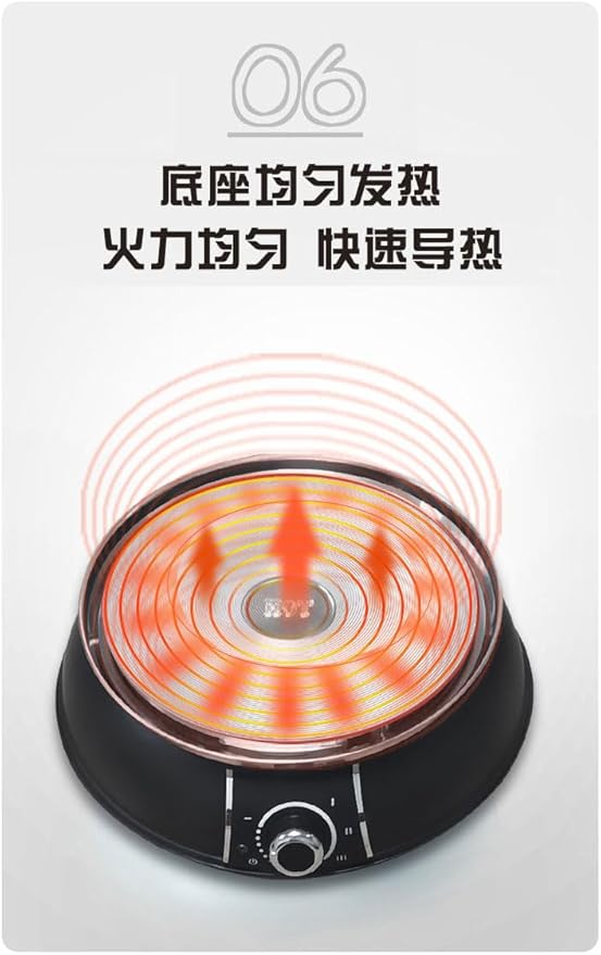 YONGXIN Electric Hot Pot 30cm with Divider 304 Stainless Steel, 1400W Dual-Sided Shabu Hot Pot, 5 Liters (HS-160BU)