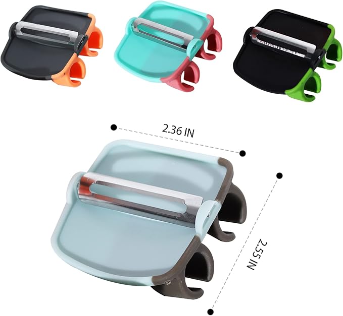 4Pcs Palm Fruit Peeler, Silicone Finger Grips Peeler, Finger Potato Peeler, Hand Vegetable Peeler with Comfortable Rubber Finger Grip for Pumpkin Carrot Cucumber Potato Peeling