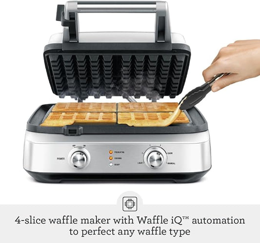 Breville Smart Waffle Maker BWM604BSS, 4 Slice