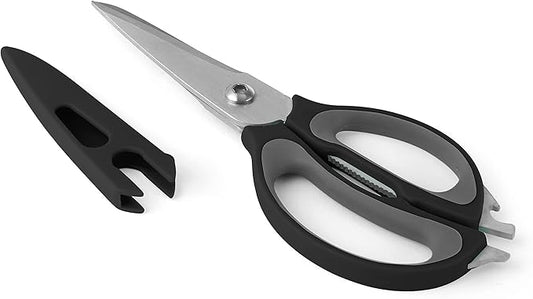 Farberware 4-in-1 Kitchen Shears, 2-Piece, Black and Gray