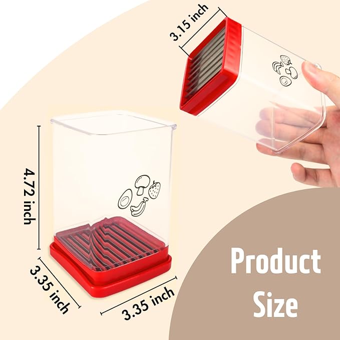 2Pcs Strawberry Slicer,Cup Slicer Fruit with Stainless Steel Egg Slicer kitchen Gadget Fruit & Vegetable Mini Chopper Cup for Salad Quickly Making