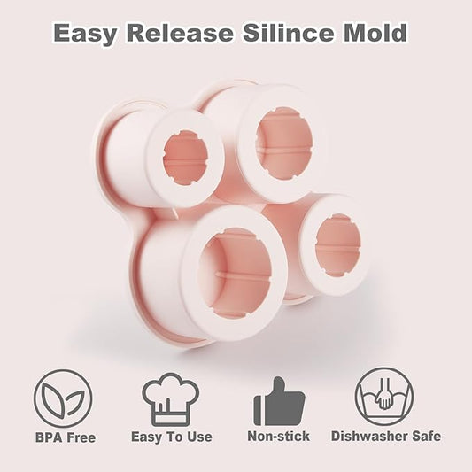 Nax Caki Hollow Cylinder Ice Cube Mold for 20oz 30oz 40oz Stanley Cup Accessories, Silicone Tumbler Ice Mold with Lid for Tumbler Whiskey Cocktails Bourbon