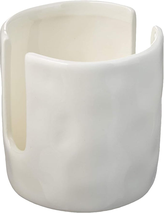 Mud Pie Kitchen Dish Sponge Holder Caddy, Off White