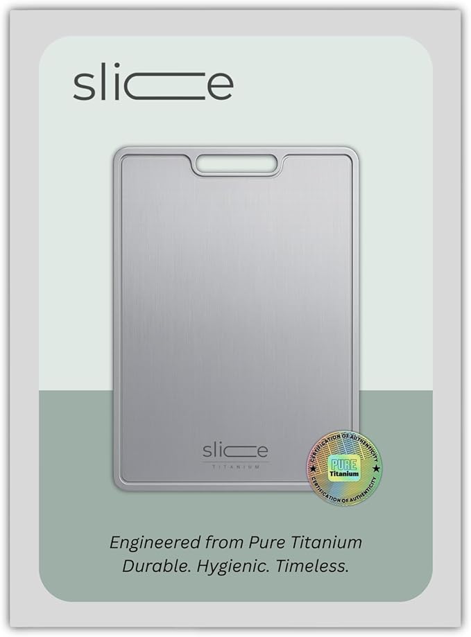 Real Titanium Cutting Board for Kitchen, Pure Titanium Large 15x11 Metal Cutting Boards for Meat and Vegetables, Food Safe, Dishwasher Safe