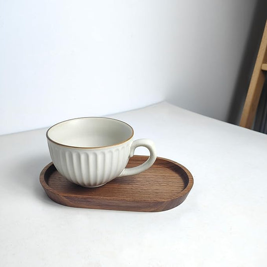 Mini Serving Trays for Parties, Small Decorative Tray for Tea&Coffee, Oval Wooden Plates for Serving Food for Appetizer&Vegetables for Bathroom 7.8"×4.6" (Walnut, Set of 2)