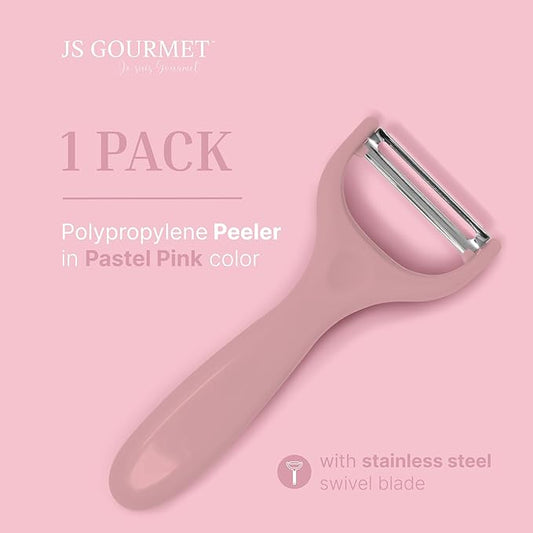 Y-Shaped Vegetable Peeler – Stainless Steel Blade with Comfortable Handle, Fruit and Vegetable Slicer, Potato & Carrot Cutter, Cucumber & Veggies Slicer – Kitchen Tools and Accessories – Pastel Pink