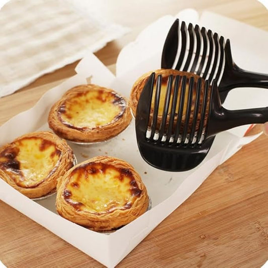 Multifunctional Kitchen Slicer Food Clip with Stainless Steel Spring - Manual Tomato Fruit and Vegetable Cutter and Egg Slicer for Easy Food Preparation
