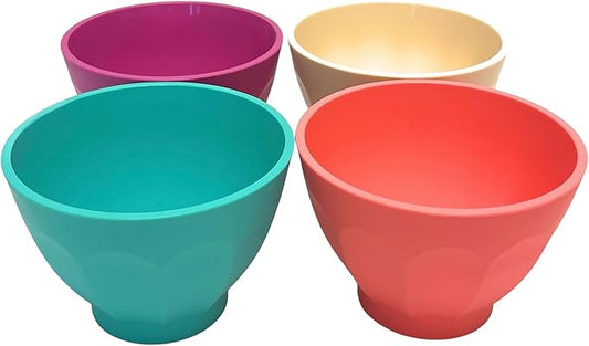 Mintra Home Unbreakable Bowls 4pk (Small - 250ml, Set 2 Purple, Cream, Teal, Salmon)