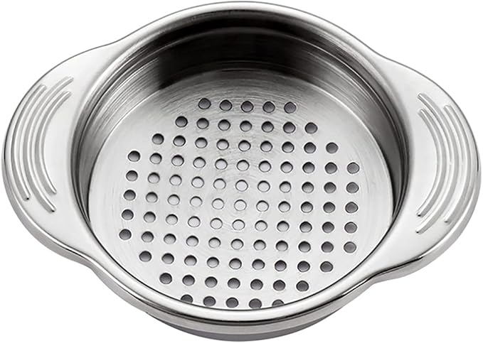 3-Pack Tuna Can Strainer, Stainless Steel Sieve Tuna Strainer Press Can Oil Squeezer Canning Colander for Regular-Size and Wide-Necked Tunas, Dishwasher Safe 4.53 x 3.23 x 1 inch