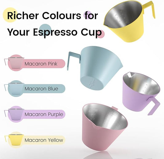 MHW-3BOMBER Espresso Measuring Cup with 3 oz Sauce Cup Espresso Shot Cup Stainless Steel Pouring Cup for Tomato Sauce|Steak Sauce|Desserts|Beverages| (Blue) G5738-OS