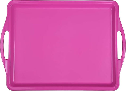 Mintra Home Durable Serving Tray - (1pk, Purple) Unbreakable, Breakfast, Cafeteria, Fast Food, Handles