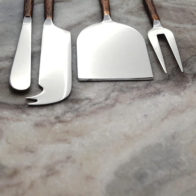 INOX artisans Copper Antique Sundundance Design Cheese Aceessories 4 Pcs. Set