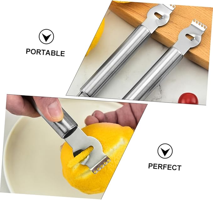 DECHOUS Lemon Shaving Scraper Set 3 Pcs Stainless Steel Cheese Grater Fruit Peeler Orange Peeler Tool Kitchen Gadget Home Lemon Grater