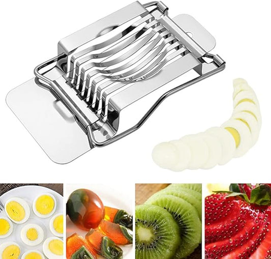 Egg Slicer, Egg Slicer for Hard Boiled Eggs, Stainless Steel Wire Egg Slicer, Egg Cutter Dishwasher Safe for Egg Strawberry Soft Fruit