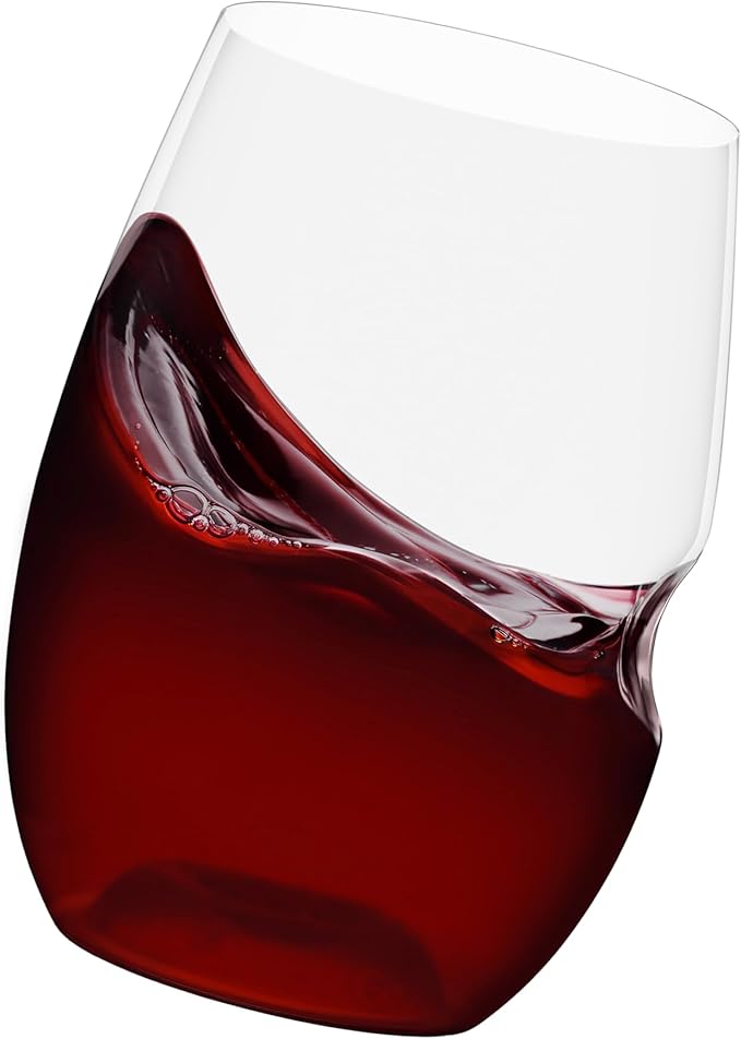 Unbreakable Stemless Wine Glass – Set of 8, 16oz, Dishwasher Safe, BPA-free Tritan, Clear Stemless Red Wine Glasses, Shatterproof for Indoor, Outdoor, Everyday Use. Reusable, Made in the USA