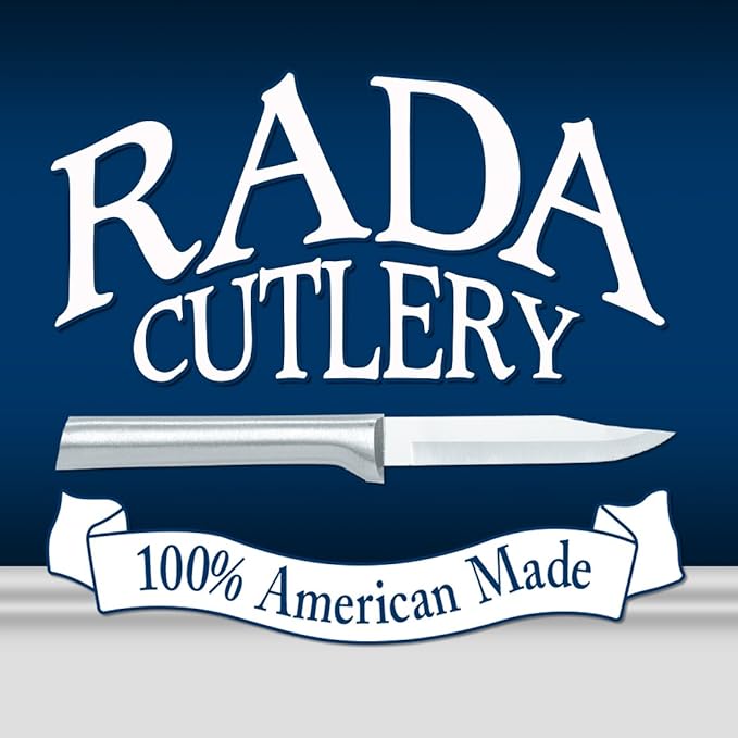 Rada Cutlery 3-Piece Kitchen Basics Knife Gift Set (G256), Stainless Steel Hollow Ground Blades, Made in USA, Black Handles