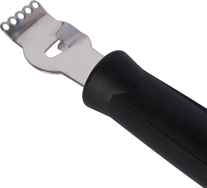 KitchenCraft Lemon Zester with Canelle Knife and Comfortable Nylon Handle, Stainless Steel, 17 cm