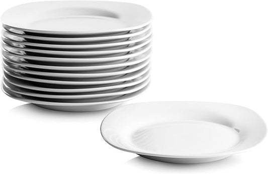 10 Strawberry Street 7.5" Catering Square Salad Plate, Set of 12,White