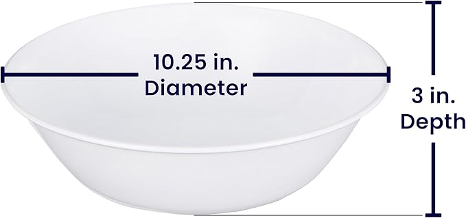 Corelle Livingware 2-quart Serving Bowl Winter Frost White (4)