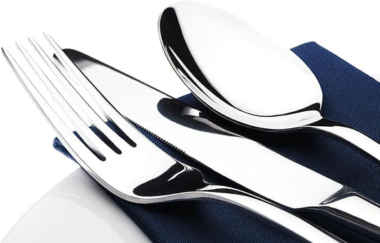 60 Piece Silverware Set for 12, Heavy Duty Stainless Steel Flatware Utensils Cutlery Set Including Steak Knife Fork and Spoon, Dishwasher Safe,Gift Package for Wedding Housewarming