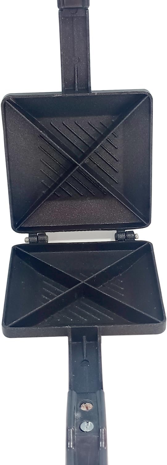 4 Cut Gas Sandwich Maker – Nonstick Gas Stove Sandwich Toaster with Heat Resistant Handle, Stovetop Sandwich Griller for Bread, Panini, Grilled Cheese