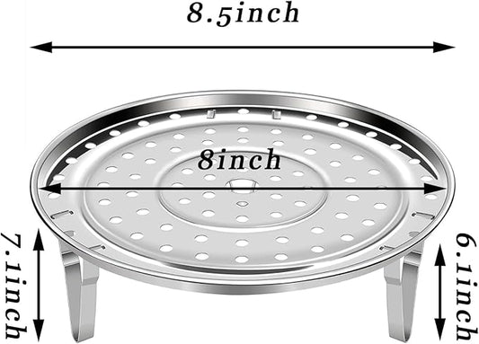 Steamer Rack for Cooking,Stainless Steel Steaming Rack,Steam Tray with Removable Legs for Instant Pressure Cooker Multi-functional Steamer Basket