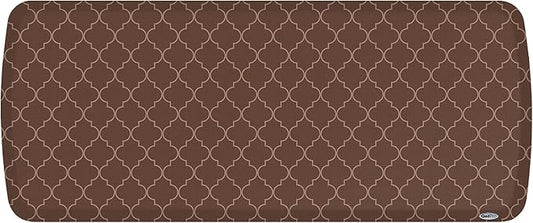 GelPro Elite Premier Anti-Fatigue Kitchen Comfort Floor Mat, 20x48”, Trellis Walnut Stain Resistant Surface with Therapeutic Gel and Energy-Return Foam for Health and Wellness