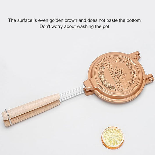 Pomya Sandwich Maker, Handheld Pie Iron, Sandwich Grill, Hand Toaster, Panini and Sandwich Press Maker Pan with Non Stick Plates, Detachable Handle, Stovetop Toasted Aluminum Flip Pan
