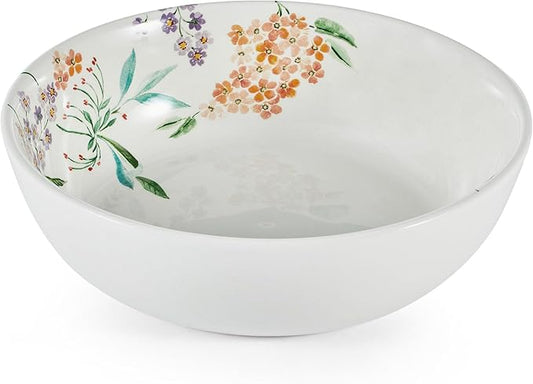 Fitz and Floyd Meadow Floral Set of 2 Serving Bowls, 10.5 inch, 8.5 Inch