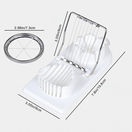 2 In 1 Multi-purpose Kitchentool Cutter Egg Boiled Egg Slicer, Can Be Used to Cut Hard-boiled Eggs cheese Fruit Strawberry Mushroom Kiwis (2PCS)
